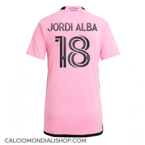 Maglie da calcio Inter Miami Jordi Alba #18 Prima Maglia Femminile 2024-25 Manica Corta